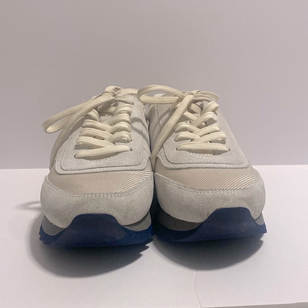 Tory Burch Color Block Orange & Cream Sneakers | Size: 7.5 - Picture 5 of 13